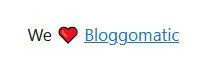 We Love Bloggomatic